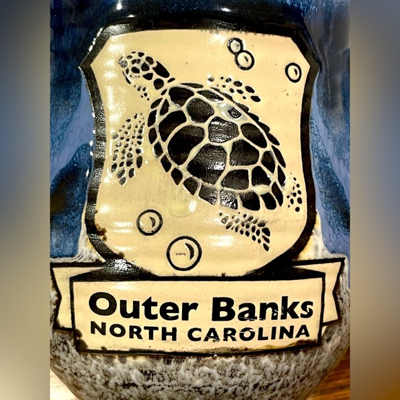 Outer Banks, North Carolina Pottery Coffee Mug / Cup with Sea Turtle - Picture 3 of 3